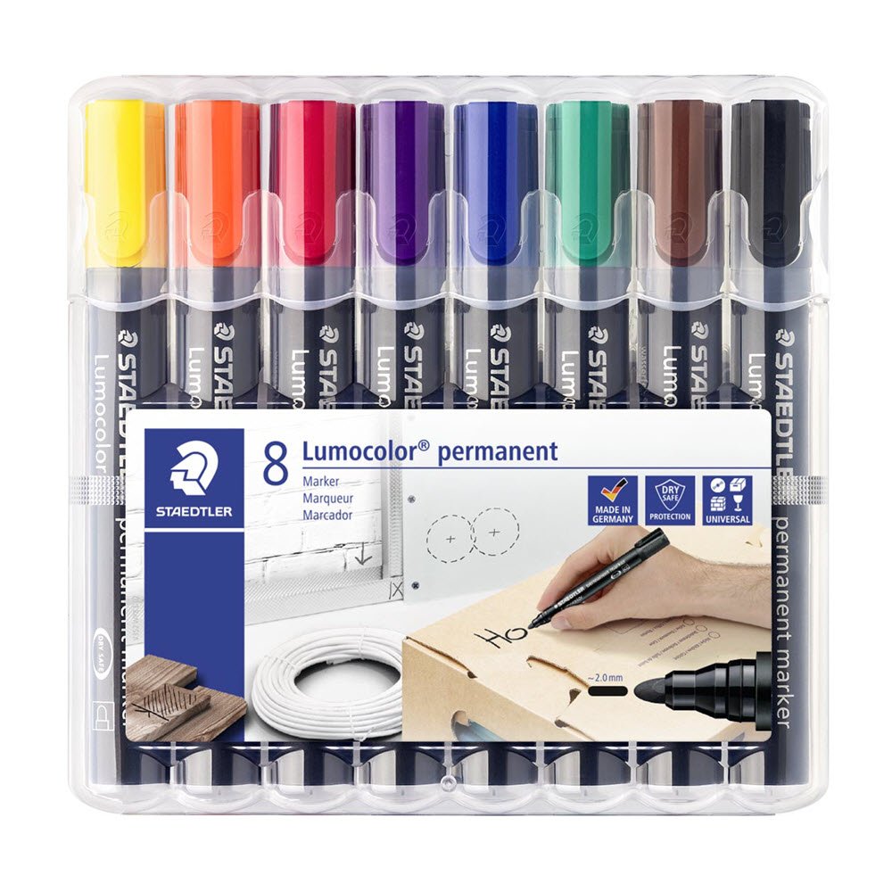 lumocolor MARKER perm 2mm 8ass/boks